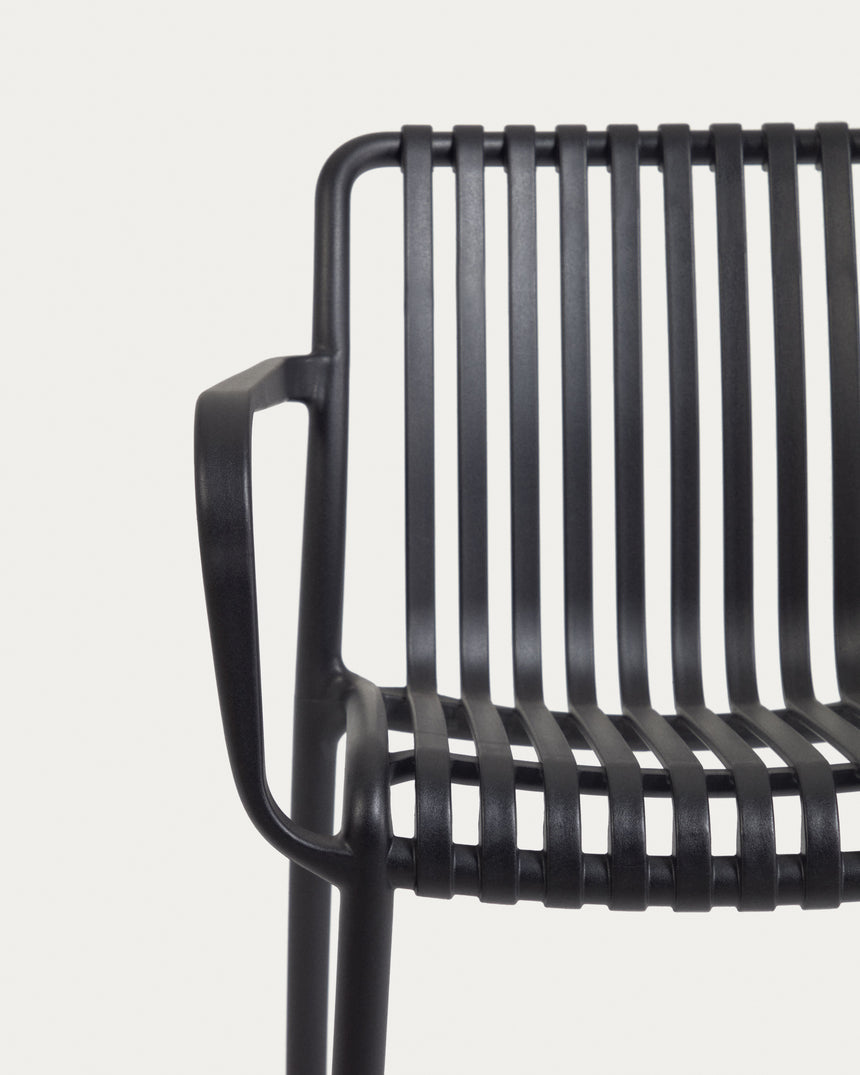 Stapelbarer Outdoor Stuhl Isabellini schwarz - ZEN ZONE Furniture
