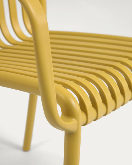 Stapelbarer Outdoor Stuhl Isabellini gelb - ZEN ZONE Furniture