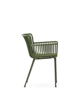 Outdoor-Stuhl Surpika mit grünen Stahlbeinen - ZEN ZONE Furniture