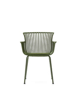 Outdoor-Stuhl Surpika mit grünen Stahlbeinen - ZEN ZONE Furniture