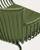 Outdoor-Stuhl Surpika mit grünen Stahlbeinen - ZEN ZONE Furniture