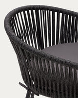 Yanet Hocker aus schwarzem Seil Höhe 65 cm - ZEN ZONE Furniture
