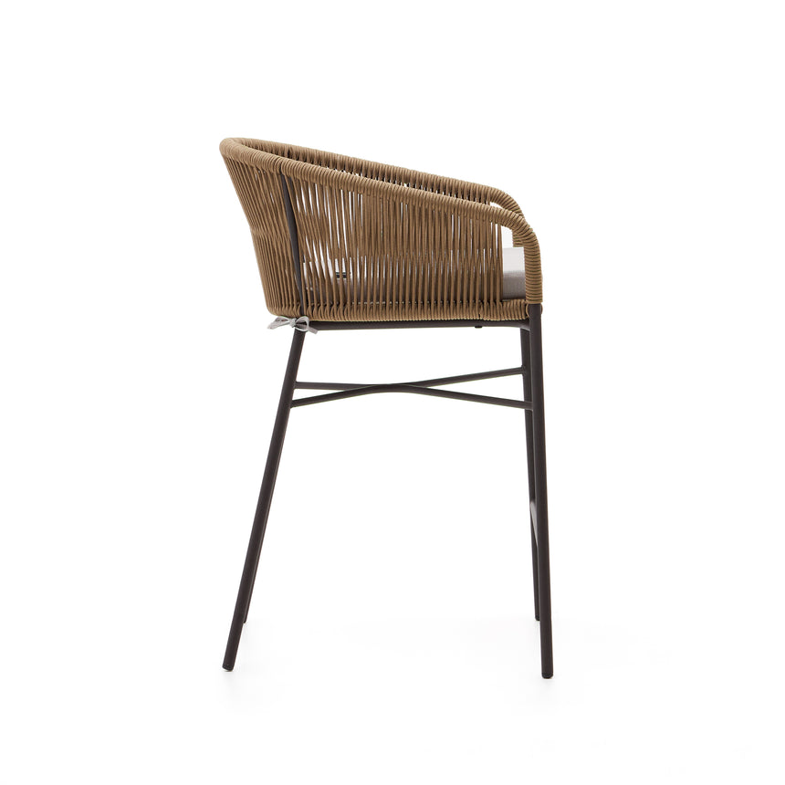 Yanet Hocker aus beigem Seil Höhe 65 cm - ZEN ZONE Furniture