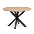 Argo runder Tisch mit Melamin natur und schwarzen Stahlbeinen Ø 119 cm - ZEN ZONE Furniture