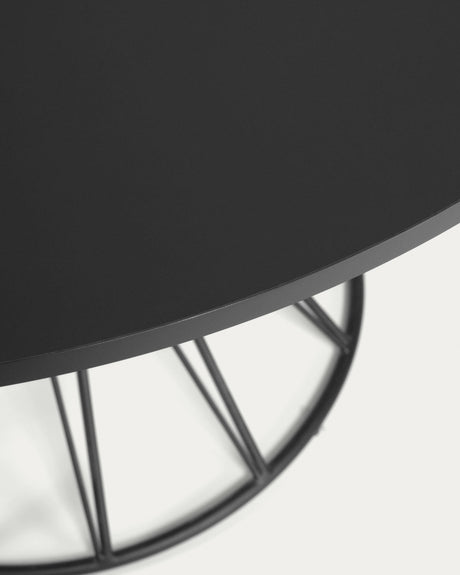 Niut Tisch Holz Schwarz Ø 120 cm - ZEN ZONE Furniture