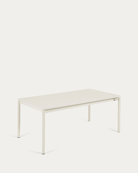 Zaltana Ausziehtisch für den Außenbereich aus Aluminium in Hellgrau 180 (240) x 100 cm - ZEN ZONE Furniture