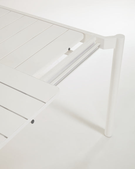 Zaltana Ausziehtisch für den Außenbereich aus Aluminium in Hellgrau 180 (240) x 100 cm - ZEN ZONE Furniture
