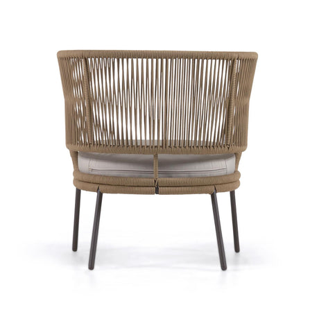 Nadin Sessel aus beigem Seil und Beinen aus verzinktem Stahl - ZEN ZONE Furniture