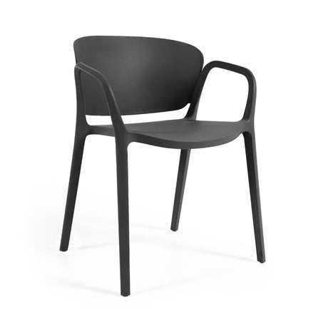 Ania stapelbarer Stuhl 100% outdoor schwarz - ZEN ZONE Furniture