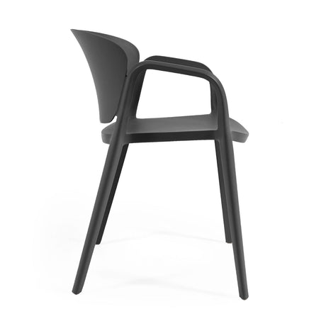 Ania stapelbarer Stuhl 100% outdoor schwarz - ZEN ZONE Furniture