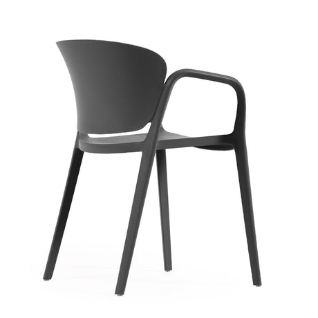 Ania stapelbarer Stuhl 100% outdoor schwarz - ZEN ZONE Furniture