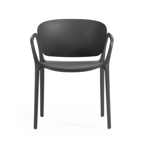 Ania stapelbarer Stuhl 100% outdoor schwarz - ZEN ZONE Furniture
