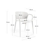 Ania stapelbarer Stuhl 100% outdoor weiß - ZEN ZONE Furniture