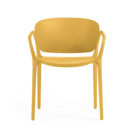 Ania stapelbarer Stuhl 100% outdoor gelb - ZEN ZONE Furniture