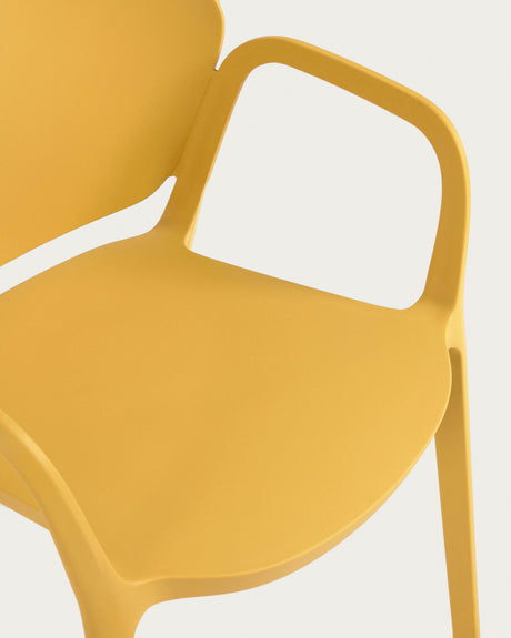 Ania stapelbarer Stuhl 100% outdoor gelb - ZEN ZONE Furniture