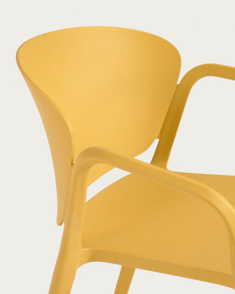 Ania stapelbarer Stuhl 100% outdoor gelb - ZEN ZONE Furniture