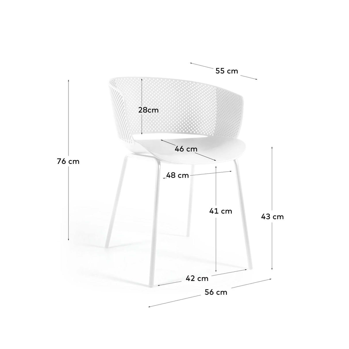 Yeray Stuhl 100% outdoor weiß - ZEN ZONE Furniture