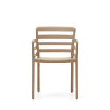 Nariet stapelbarer Gartenstuhl aus Kunststoff in Beige - ZEN ZONE Furniture