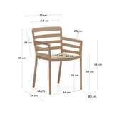 Nariet stapelbarer Gartenstuhl aus Kunststoff in Beige - ZEN ZONE Furniture