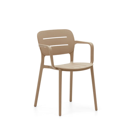Morella stapelbarer Gartenstuhl in Beige - ZEN ZONE Furniture