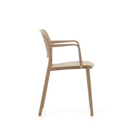 Morella stapelbarer Gartenstuhl in Beige - ZEN ZONE Furniture