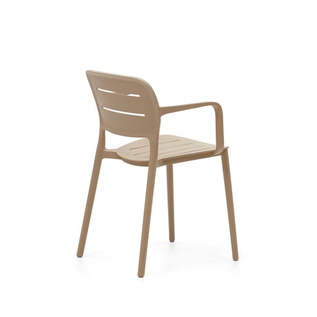 Morella stapelbarer Gartenstuhl in Beige - ZEN ZONE Furniture