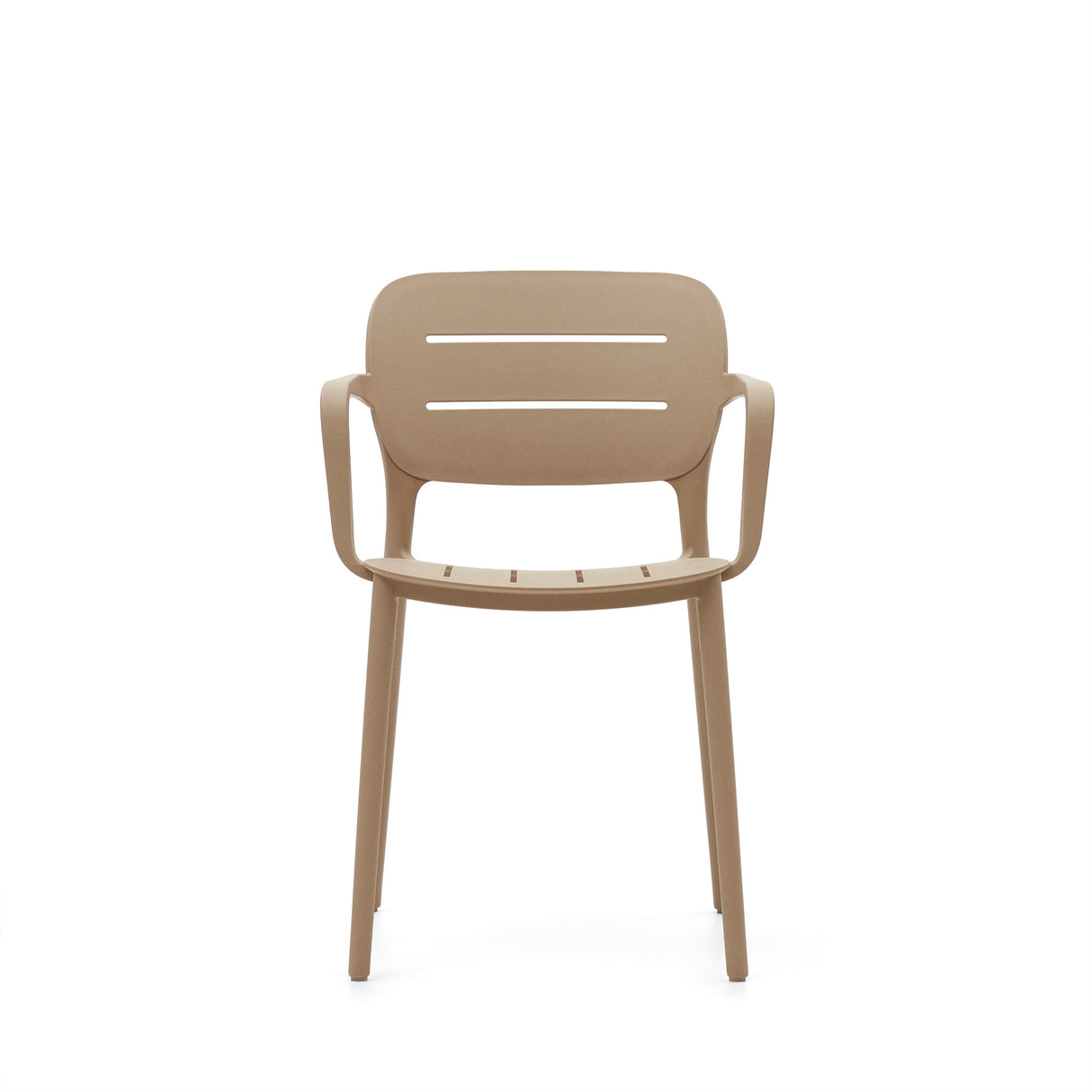 Morella stapelbarer Gartenstuhl in Beige - ZEN ZONE Furniture