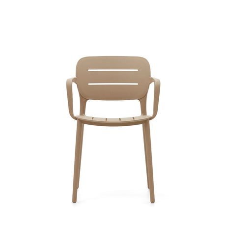 Morella stapelbarer Gartenstuhl in Beige - ZEN ZONE Furniture