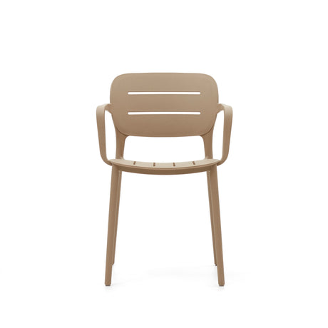 Morella stapelbarer Gartenstuhl in Beige - ZEN ZONE Furniture