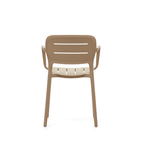 Morella stapelbarer Gartenstuhl in Beige - ZEN ZONE Furniture