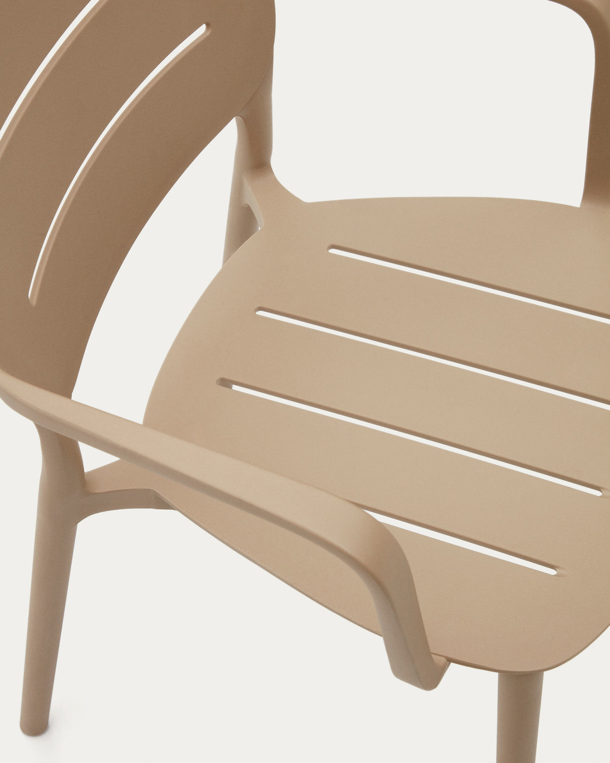 Morella stapelbarer Gartenstuhl in Beige - ZEN ZONE Furniture