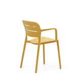 Morella stapelbarer Gartenstuhl aus Kunststoff in Senfgelb - ZEN ZONE Furniture