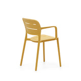 Morella stapelbarer Gartenstuhl aus Kunststoff in Senfgelb - ZEN ZONE Furniture