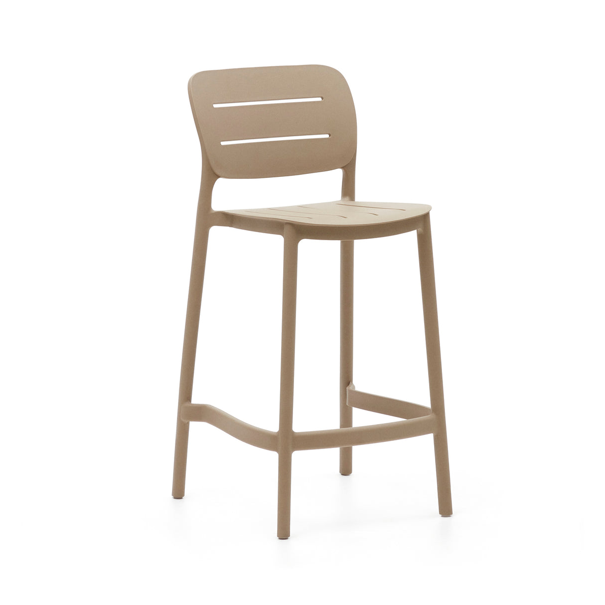 Morella Outdoor-Hocker aus Kunststoff in Beige Höhe 65 cm - ZEN ZONE Furniture
