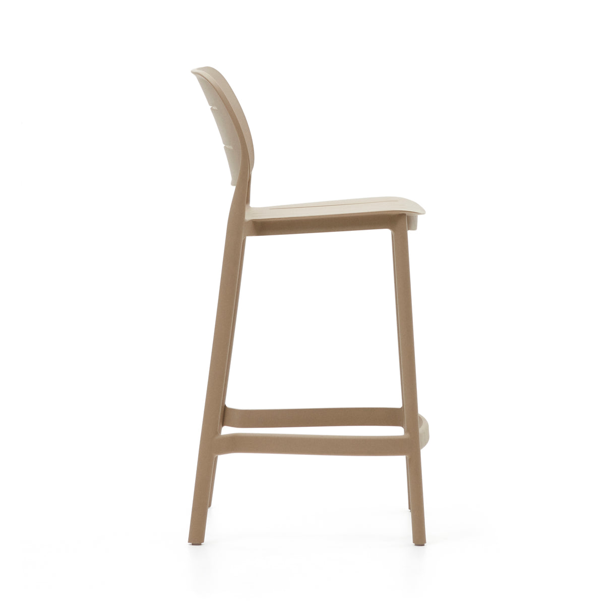 Morella Outdoor-Hocker aus Kunststoff in Beige Höhe 65 cm - ZEN ZONE Furniture
