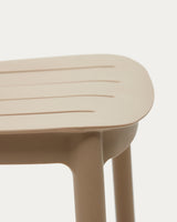 Morella Outdoor-Hocker aus Kunststoff in Beige Höhe 65 cm - ZEN ZONE Furniture
