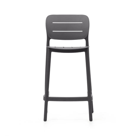 Morella stapelbarer Outdoor-Hocker aus grauem Kunststoff Höhe 65 cm - ZEN ZONE Furniture