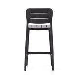 Morella stapelbarer Outdoor-Hocker aus grauem Kunststoff Höhe 65 cm - ZEN ZONE Furniture