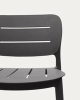 Morella stapelbarer Outdoor-Hocker aus grauem Kunststoff Höhe 65 cm - ZEN ZONE Furniture