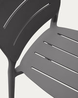 Morella stapelbarer Outdoor-Hocker aus grauem Kunststoff Höhe 65 cm - ZEN ZONE Furniture