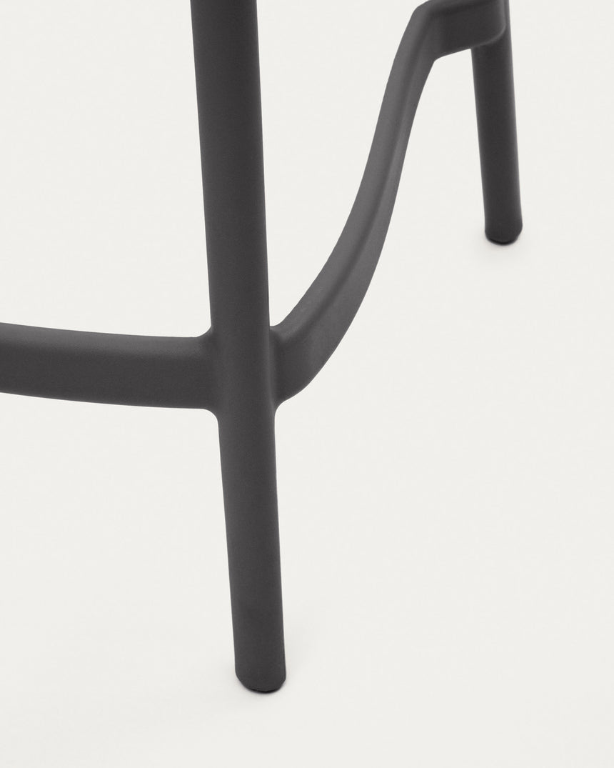 Morella stapelbarer Outdoor-Hocker aus grauem Kunststoff Höhe 65 cm - ZEN ZONE Furniture