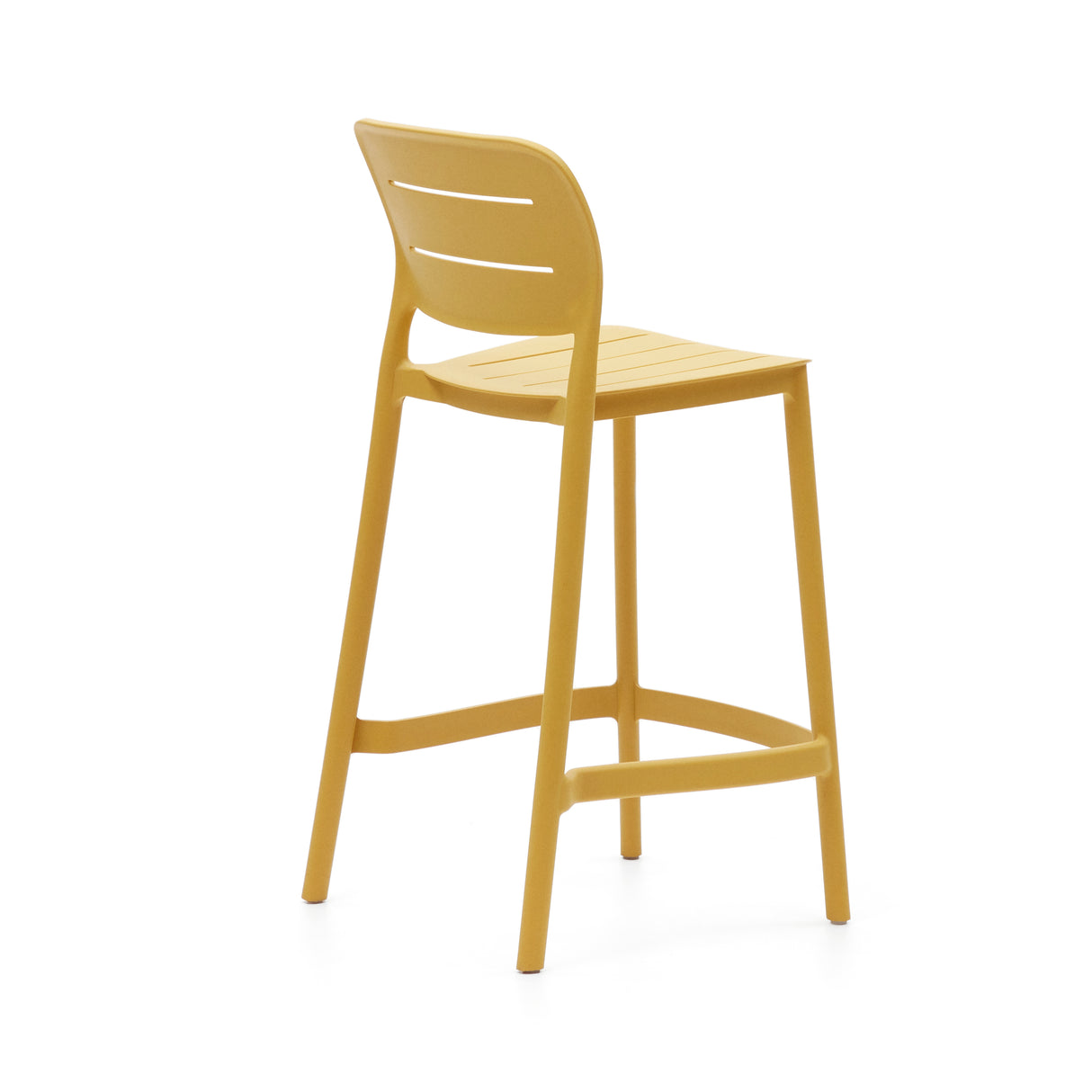 Morella stapelbarer Outdoor-Hocker aus Kunststoff in Senfgelb - ZEN ZONE Furniture