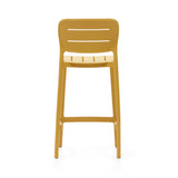 Morella stapelbarer Outdoor-Hocker aus Kunststoff in Senfgelb - ZEN ZONE Furniture
