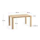 Victoire Outdoortisch aus massivem Teakholz 160 x 90 cm - ZEN ZONE Furniture