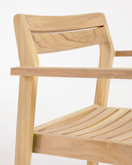 Victoire stapelbarer Gartenstuhl aus massivem Teakholz - ZEN ZONE Furniture