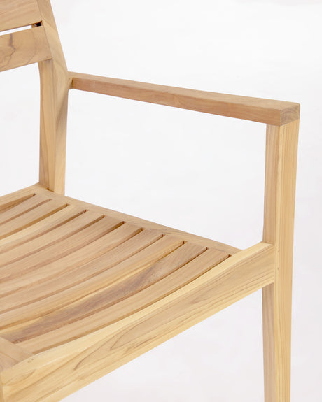 Victoire stapelbarer Gartenstuhl aus massivem Teakholz - ZEN ZONE Furniture