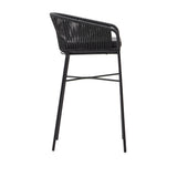 Yanet stapelbarer Hocker aus schwarzem Seil Höhe 80 cm - ZEN ZONE Furniture