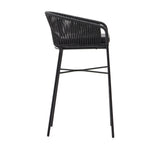 Yanet stapelbarer Hocker aus schwarzem Seil Höhe 80 cm - ZEN ZONE Furniture