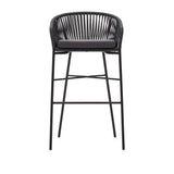 Yanet stapelbarer Hocker aus schwarzem Seil Höhe 80 cm - ZEN ZONE Furniture