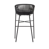Yanet stapelbarer Hocker aus schwarzem Seil Höhe 80 cm - ZEN ZONE Furniture